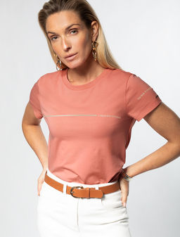 VILATTE / Футболка из премиального хлопка с принтом фольгой  фото 2