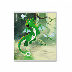 Цена за 10 шт. Тетрадь школьная ученическая ErichKrause Дракончики, 12 листов, клетка, выборочный УФ-лак с глиттером (в плёнке по 10 шт.)_MIX-PACK  фото 5