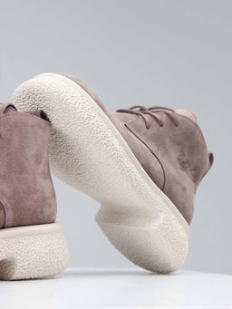 Ботинки 308.агатаw. капучино замш/Байка