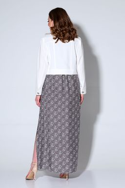 Костюм Liona Style 589 белый/кофейный  фото 3