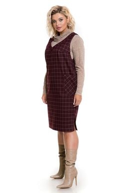 Сарафан 1183 бордовая клетка - Novita фото 4