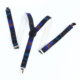 Подтяжки взрослые, ширина 2.5 см, синяя