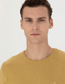 Ye_il Slim Fit Bisiklet Yaka Basic Triko Kazak - Pierre cardin фото 2