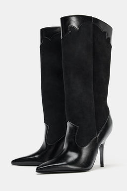 COWBOY HEEL BOOTS - Zara фото 7