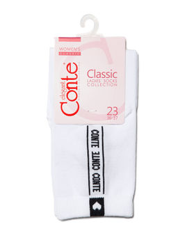 Цена за 2 пары. Носки Короткие CONTE Хлопковые носки с рисунком CONTE белый - Conte elegant фото 7
