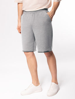 Шорты Vilatte тонкий футер с эластаном светло-серый меланж