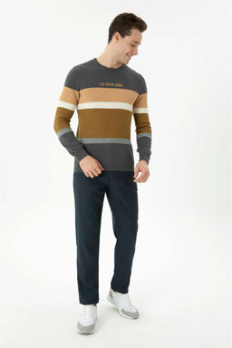 Мужской свитер антрацитового цвета - U.s. polo assn фото 4