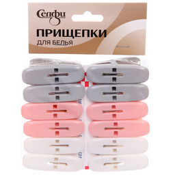 Цена за 2 шт. Прищепка бельевая "Эда - Хоум" 12 шт, Селфи
