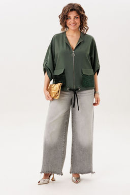 Жакет ANELLI 1788 оливковое сияние