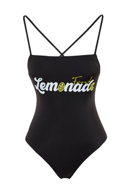 Siyah Kare Yaka Bask?l? Normal Paca Mayo TBESS23MA00259