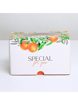 Цена за 5 шт. Кондитерская упаковка коробка двухсторонняя «Апельсины», 16 х 10 х 10 см