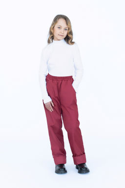 Брюки на поясе демисезонные бордовые