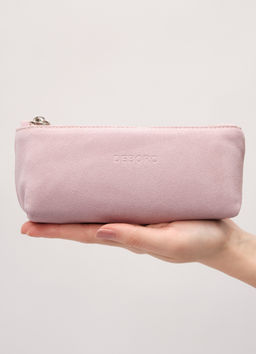 Замшевая косметичка Deboro 17-96 розовая роза