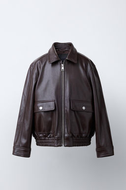 FAUX LEATHER JACKET WITH POCKETS