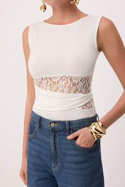 Siyah Dantel Detayl? Transparan Orme Body TPRSS26BD00010 - Trendyolmilla фото 17