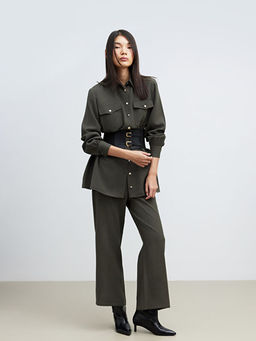 Modal Kar???ml? Geni? Pa?a Kad?n Pantolon