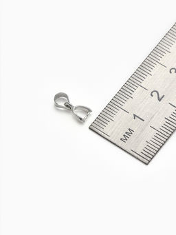 Держатель для кулона, 14?6 мм (набор 5 шт.), цвет серебро