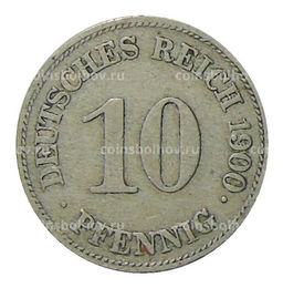 Монета 10 пфеннигов 1900 года E Германия