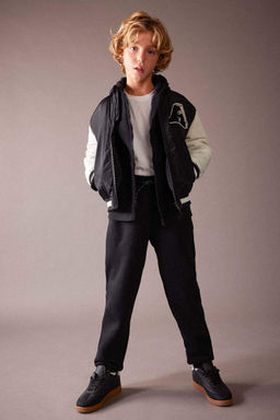 Водоотталкивающий бомбер для мальчиков с воротником-стойкой - Defacto фото 2