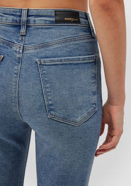 Star Gold Shape Puslu Indigo Mavisi Jean Pantolon