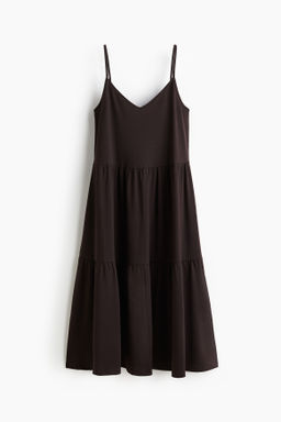 Vestido escalonado con tirantes espagueti