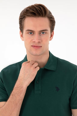 Erkek Slim Fit Polo Yaka Koyu Ye_il Basic Ti__rt Sepette S_rpriz _ndirim - U.s. polo assn фото 2