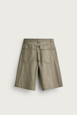 JORTS LAVADO ESTAMPADO RAYAS / Tostado - Zara фото 7