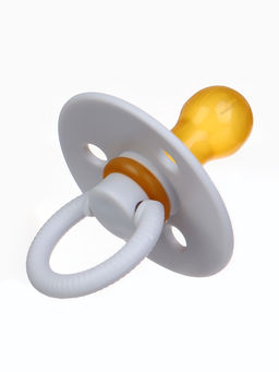 Соска-пустышка, от 0 мес., латекс, классическая, в контейнере, серый, M&B