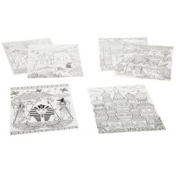 Набор раскрасок антистресс BONDIBON, Достопримечательности мира, 6 листов 30х21 см, арт. CPA2308V