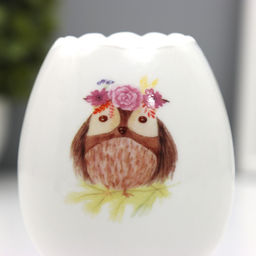 Светильник «Тетушка сова» 1×7 Вт Е11 белый 6×7×11 см