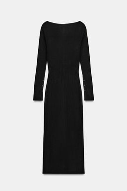 RIB KNIT MIDI DRESS - Zara фото 7