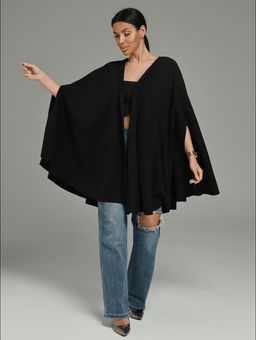 Миледи кардиган-пончо (черный)