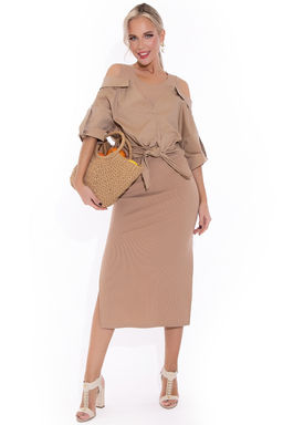 Платье Морской бриз (бежевый) - Эльза фото 3