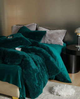 Меховой КПБ Mency Однотонный MMENO001 Евро