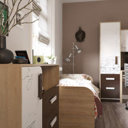 Кровать с ящиком Арабика, 2035х840х660, Дуб Ривьера/Белый-Арабика - Simaland фото 6