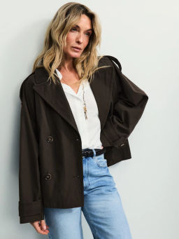 Двубортный укороченный тренч ZR2604102214-27 / Zarina