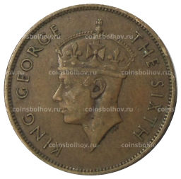 Монета 1 цент 1949 года Британский Гондурас