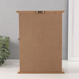 Ключница настенная Роза. Ключи и сердце, дерево, 6 крючков, голубой 6.5?20?26.5 см