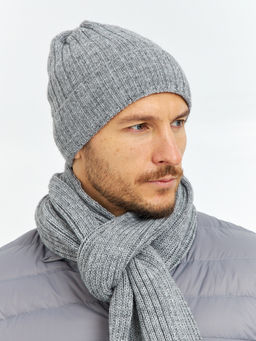 шапка мужская серая