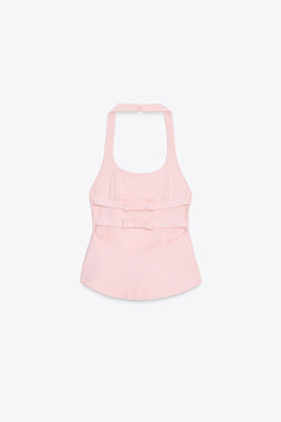 HALTER TOP WITH BOWS - Zara фото 5