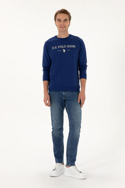Erkek _ndigo Basic Sweatshirt Sepette S_rpriz _ndirim - U.s. polo assn фото 4