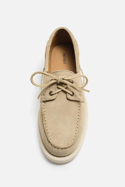 LEATHER DECK SHOES - LIMITED EDITION - Zara фото 7