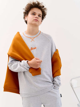 Свитшот облегченный Серый меланж 7+ - Bungly фото 8