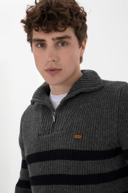 Erkek Antrasit Melanj Kazak