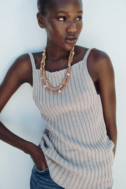 BASIC RIBBED KNIT TOP - Zara фото 2