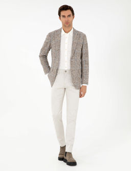 Светло-коричневая приталенная куртка - Cacharel фото 4