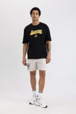 DeFactoFit NBA Los Angeles Lakers Standart Fit Sort