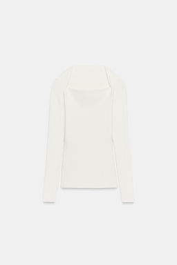 RIBBED LONG SLEEVE T-SHIRT - Zara фото 13