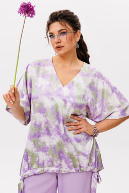 Блуза ANELLI 1606 лавандовое поле  фото 2