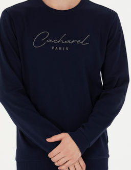 Темно-синий свитшот с круглым вырезом - Cacharel фото 7